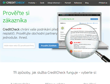 Tablet Screenshot of creditcheck.cz